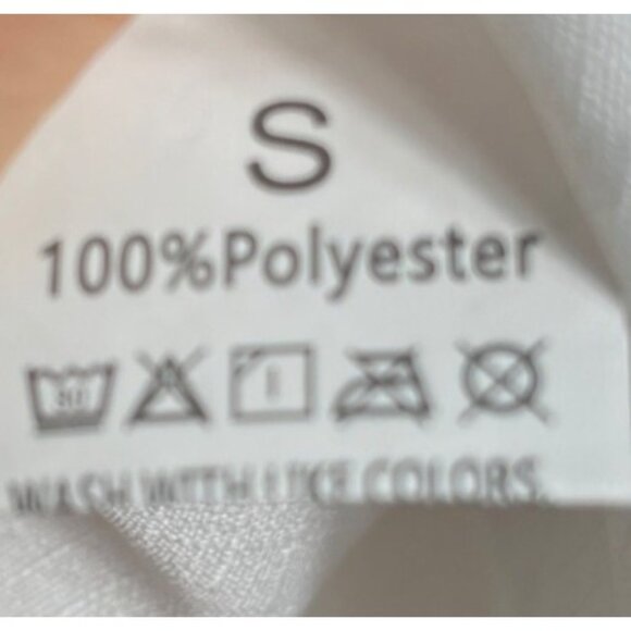 New Retro Blouse Button Up Shirt Poly Basic 50s Classic Top Womens S - Picture 3 of 11